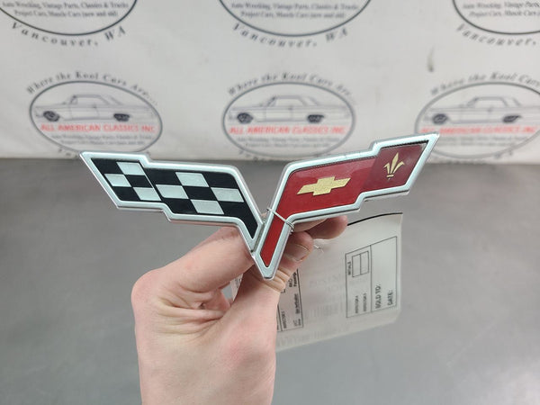 2005-13 C6 Corvette Rear Bumper Factory Emblem - OEM0