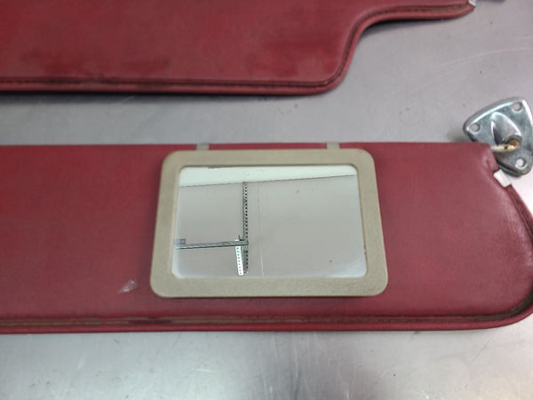 1978-79 Ford Bronco, 1973-79 Truck Front Sun Visor Pair, Left / Right, Red - OEM5