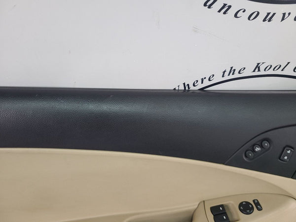 2007-11 C6 Corvette Left Driver Side Tan / Black Door Trim Panel, LH - OEM2