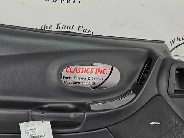 1997-04 C5 Corvette Door Trim Panel, Left Driver Side, Black - OEM10