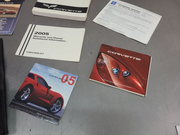 2005 C6 Corvette Factory Owners Manual w/ Leather Carrying Case - OEM6