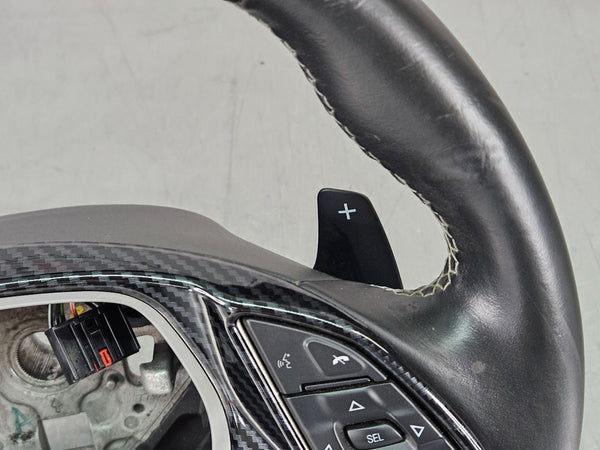 2016 C7 Corvette Factory Steering Wheel w/ Shift Paddles, Radio Control, Black12