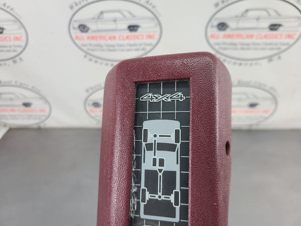 1988-94 Chevy Truck / Suburban Transfer Case Floor Shifter Trim, Red - OEM10