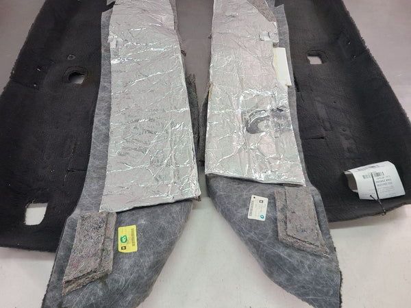 2005-13 C6 Corvette Front Footwell Carpet Pair, Left / Right, Black - OEM12