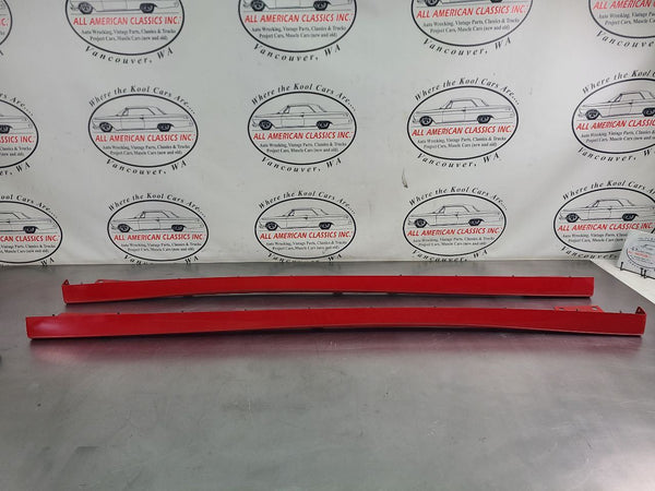 2002 Firebird Trans Am WS6 Left and Right Lower Rocker Panel Moulding Pair, Red0