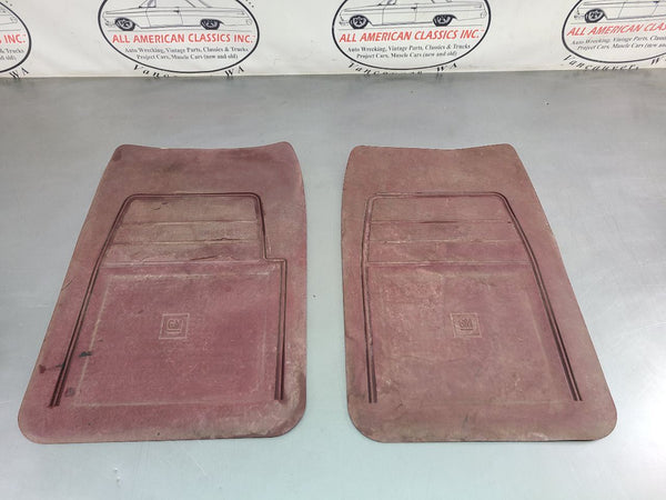1988-98 GMC Chevy OBS Truck Factory Floor Mat Pair, Red / Maroon - OEM0