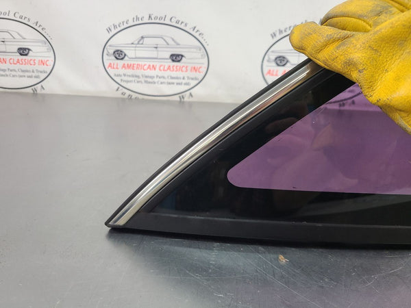 1995-96 Chevy Impala SS LH Left Side Rear Quarter Glass, Chrome Trim - OEM5