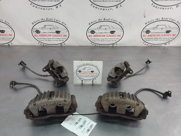 1997-04 C5 Corvette Base Brake Caliper Complete Set w/ Brackets - OEM0