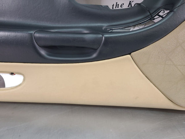 1997-04 C5 Corvette Door Trim Panel Assemby, Left Driver Side, Black / Oak Tan13