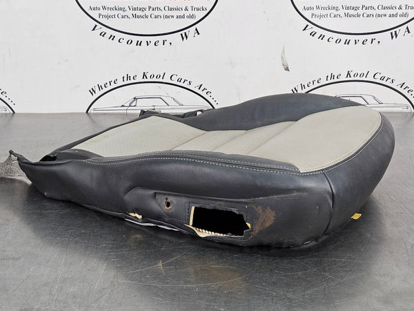 2005-06 C6 Corvette Lower Seat Bottom Cushion / Cover, Black / Gray, Right Side 5