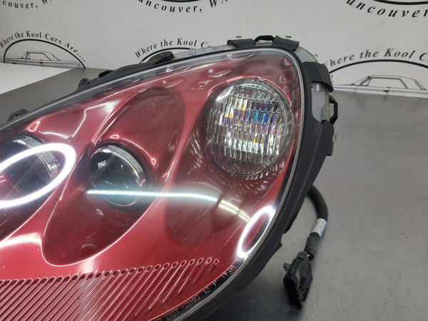 2005-07 C6 Corvette Headlight Head Lamp Assembly, Left Driver, Magnetic Red 86U10
