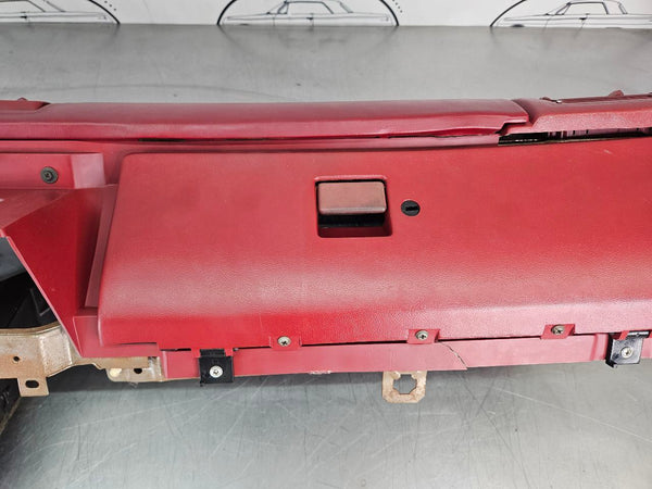 1987-89 Mustang Fox Body Front Dash Panel, Loaded w/ Trim, Glovebox, Black / Red14