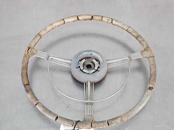 1939-40 Cadillac LaSalle 3 Spoke Banjo Steering Wheel w/ Horn Ring - OEM1
