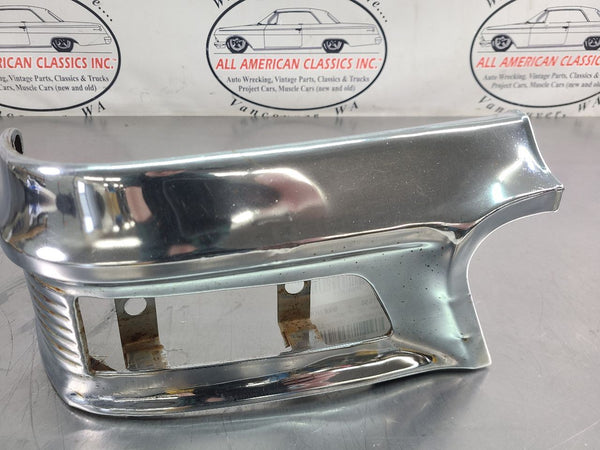 1958 Ford Fairlane Right Passenger Side Chrome Park Light Bezel Trim, RH - OEM2