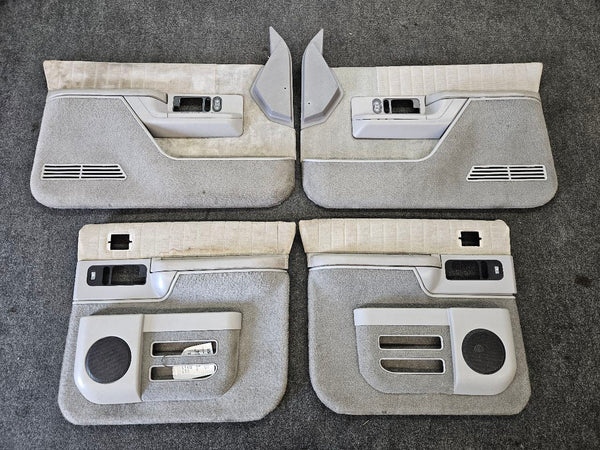 1988-94 Chevy Suburban Door Trim Panel Set of 4, Gray, w/ Switches - OEM0