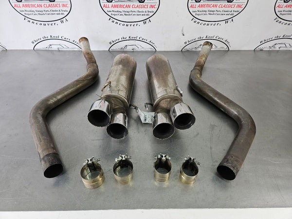 2005-08 C6 Corvette LG Motorsport Axleback Exhaust Kit w/ Dual Mufflers, Tips0