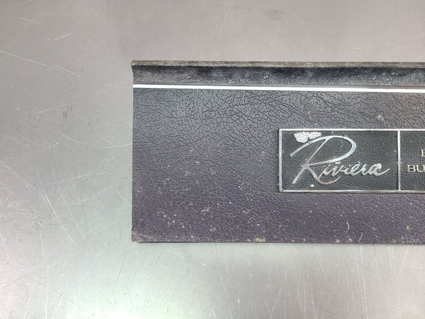 1965 Buick Riviera Front Dash Glove Box Door Trim w/ Emblem Badge - OEM1