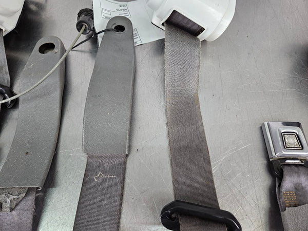 1987-93 Mustang Fox Body Coupe Hatchback Full Seat Belt / Buckle Set, Gray - OEM2