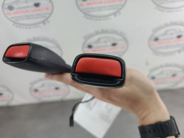 1997-04 C5 Corvette Seat Belt Buckle Pair, LH/RH, Left, Right, Black - OEM5