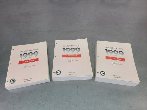 1999 Corvette Complete 3 Piece Extended Service Manual Book Set 0