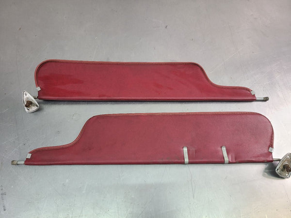 1978-79 Ford Bronco, 1973-79 Truck Front Sun Visor Pair, Left / Right, Red - OEM7