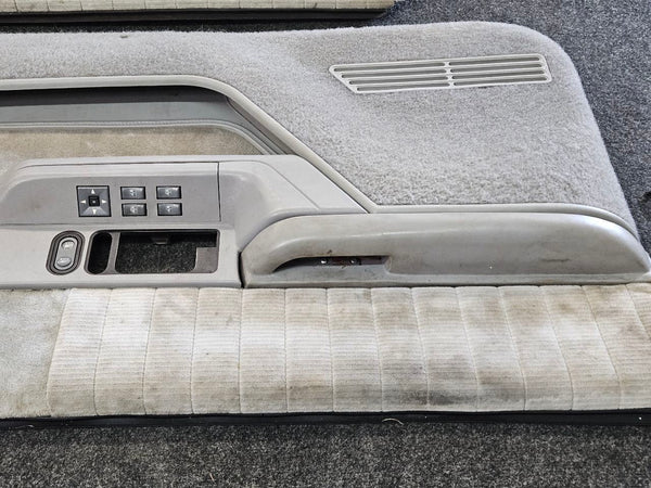 1988-94 Chevy Suburban Door Trim Panel Set of 4, Gray, w/ Switches - OEM13