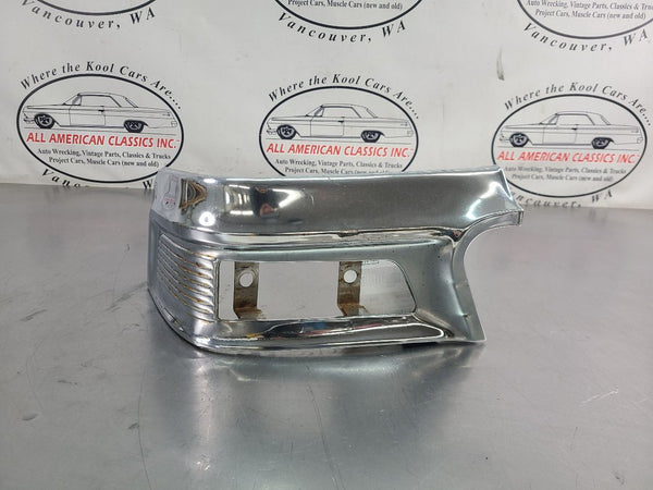 1958 Ford Fairlane Right Passenger Side Chrome Park Light Bezel Trim, RH - OEM0