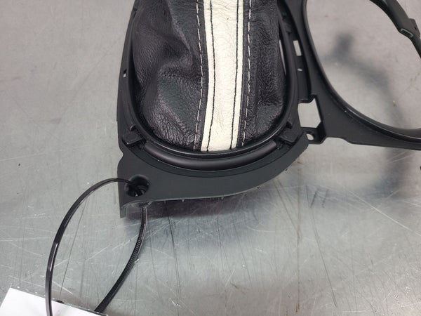 2005-13 C6 Corvette Manual Transmission Bare Shifter Boot, Black and White 2