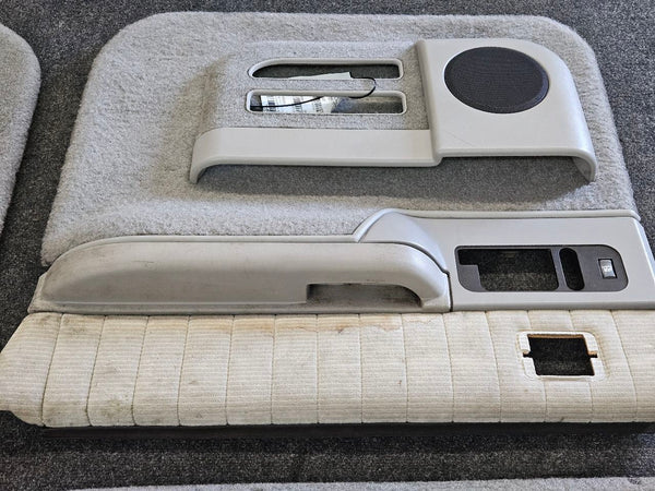 1988-94 Chevy Suburban Door Trim Panel Set of 4, Gray, w/ Switches - OEM16