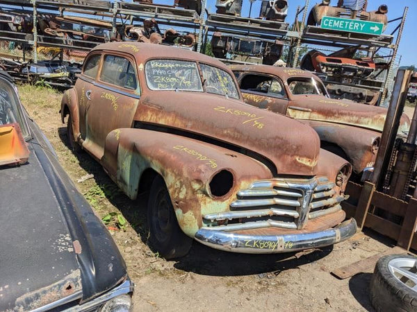 1948 Chevy 2-Door Sedan Quarter Panel Belt Moulding Pair, LH/RH, Left, Right OEM13