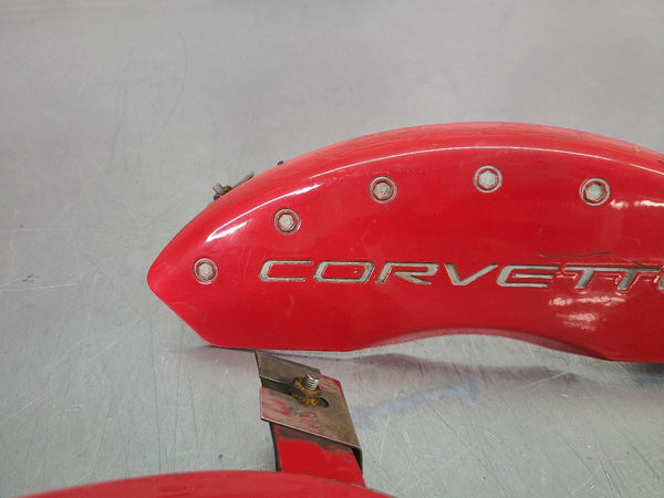 2005-13 C6 Corvette MGP Brake Caliper Cover Pair, Front, Red, LH/RH 3