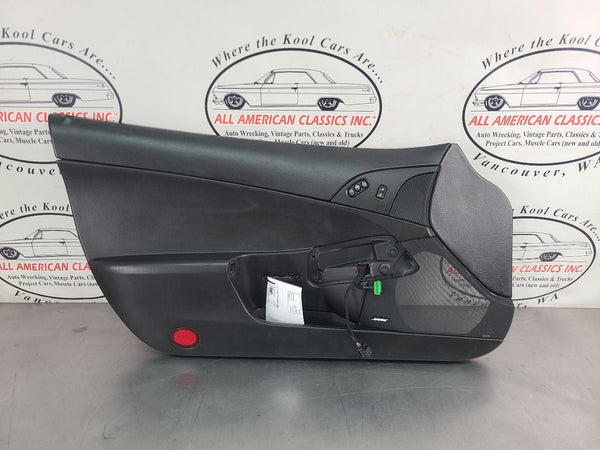 2005-13 C6 Corvette Door Trim Panel Left Driver Side, Bare, Bose Premium, Black0