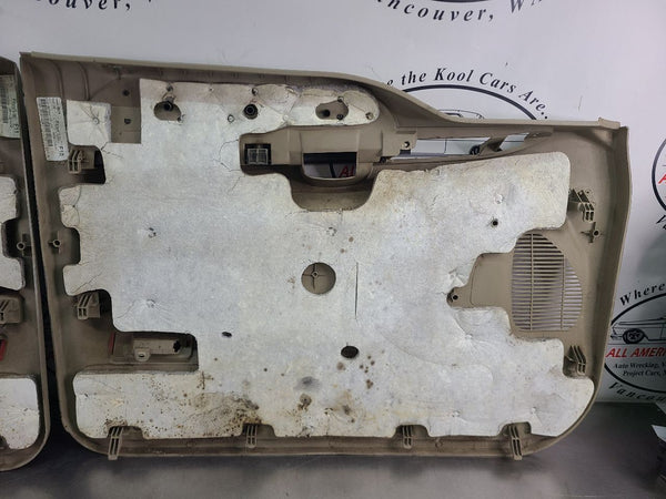 2006 Ford F-250 F-350 Front and Rear Power Door Trim Panel, Set of 6, Tan - OEM21