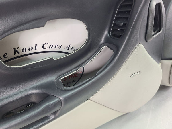 1997-04 C5 Corvette Front Door Trim Panel Pair, Right, Left, Black / Gray, RH,LH6