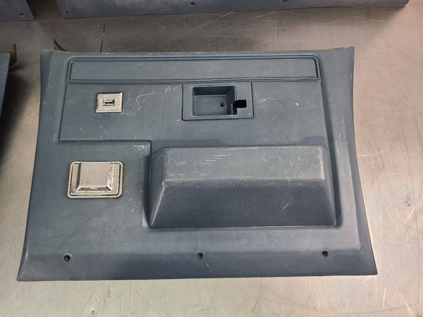 1981-91 Chevy GMC Suburban Power Door Trim Panel Full Set, Blue - OEM11