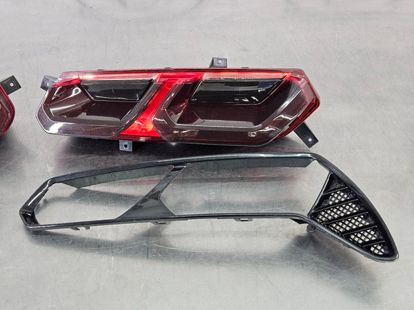 2014-19 C7 Corvette Rear Tail Light Lamp Pair, Tinted / Smoked - OEM7
