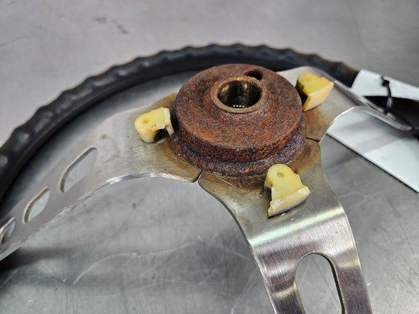 1977 Gremlin AMX AMC 3-Spoke Steering Wheel, Bare, Black - OEM11
