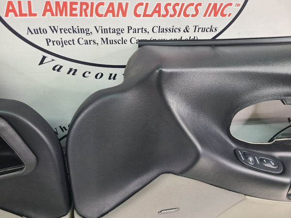 1997-04 C5 Corvette Front Door Trim Panel Pair, Right, Left, Black / Gray, RH,LH13