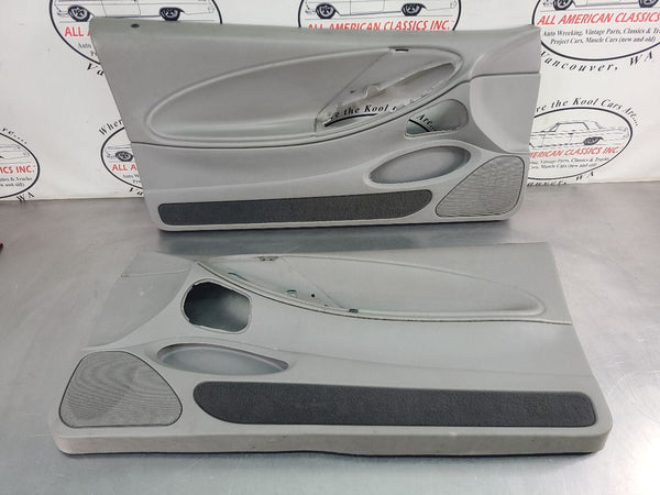 1994-2004 Mustang Power Door Trim Panel Pair, Bare, Gray, LH / RH - OEM0