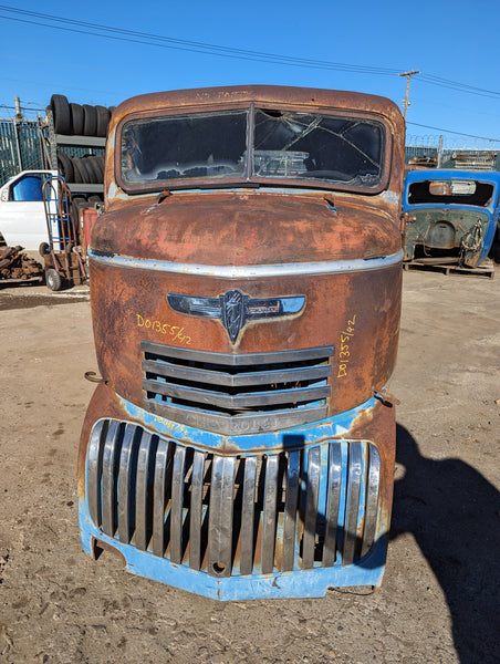 1942 Chevrolet COE Cab Assembly w/ HOOD and GRILL, Stock #D01355