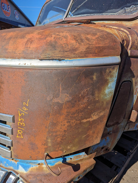 1942 Chevrolet COE Cab Assembly w/ HOOD and GRILL, Stock #D01355