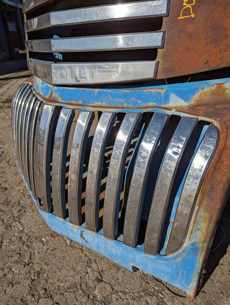 1942 Chevrolet COE Cab Assembly w/ HOOD and GRILL, Stock #D01355
