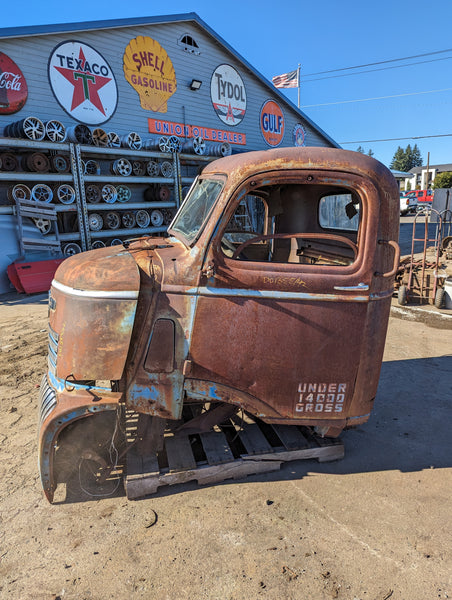 1942 Chevrolet COE Cab Assembly w/ HOOD and GRILL, Stock #D01355