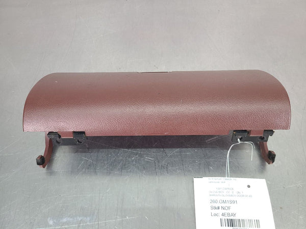 1991-93 Chevy Caprice Glovebox Door Lid Trim, Maroon - OEM3