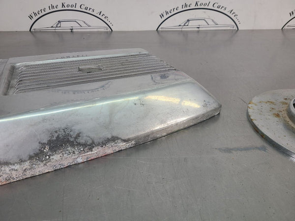 Vintage Cal Custom Aluminum Finned Shaker Hood Scoop Air Cleaner, Ratrod, Hotrod8