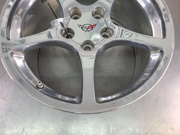 2000-04 C5 Corvette Factory 5 Spoke Wheel, Polished QF5, Rear, 19x9.5 - OEM5