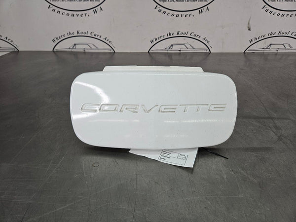 1997-04 C5 Corvette Front Bumper License Plate Filler Panel, White - OEM0