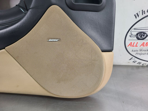1997-04 C5 Corvette Door Trim Panel Assemby, Left Driver Side, Black / Oak Tan12
