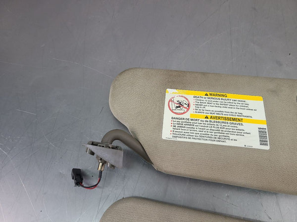 2004-05 Cadillac XLR Front Sun Visor Pair, Left / Right, Shale - OEM8