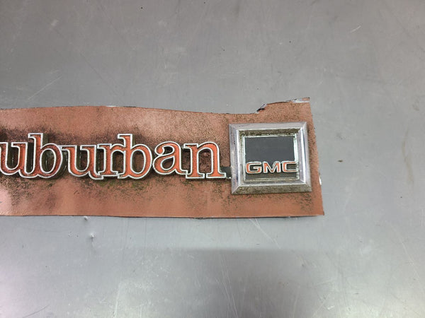 1973-80 GMC Suburban Rear Tailgate 'Suburban' Emblem Badge Ornament - OEM2